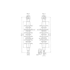 Изоляторы типа ПСПКр на напряжение 25 кВ и нагрузку 70 и 120 кН с длиной пути тока утечки 0,95 м